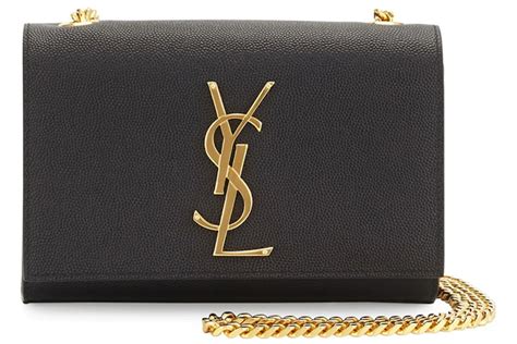 saint laurent kate crossbody ysl pebbled black